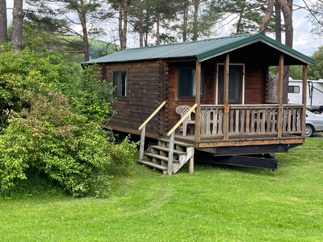 log cabin exterior